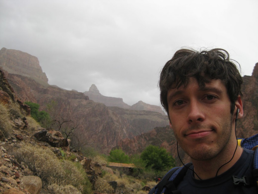 Me at the bottom of the Grand Canyon with Zoroaster Temple in the background. Me at the bottom of the Grand Canyon with Zoroaster Temple in the background.
