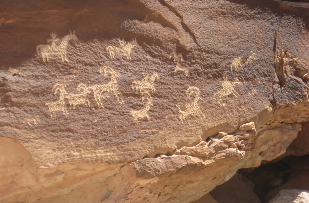 Petroglyphs in Arches.