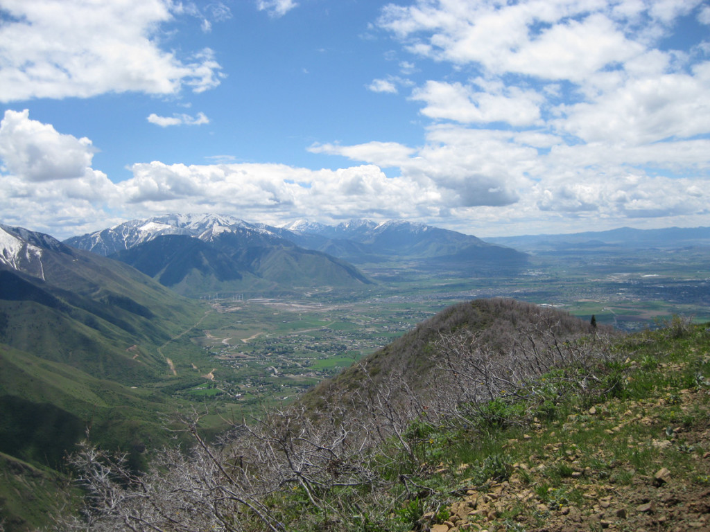 Looking out to Utah Valley from Powerhouse Mountain.