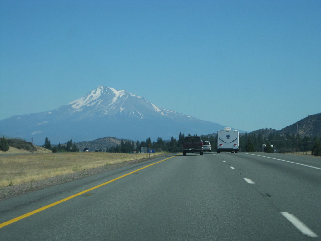 Mt. Shasta from the north on I-5