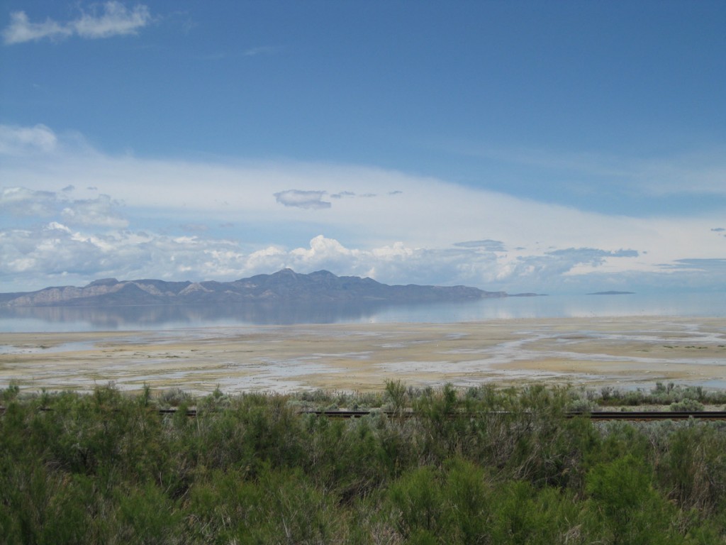 The Great Salt Lake and Antelope Island.