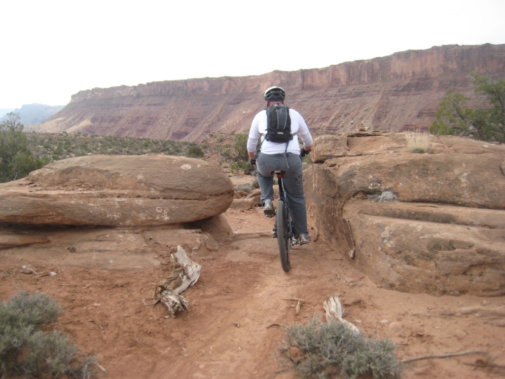 Christian riding through a gap. Christian riding through a gap.