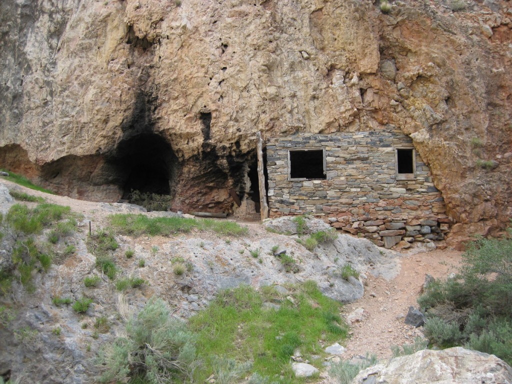 An old abandoned hermit's cabin in Marjum Canyon. 