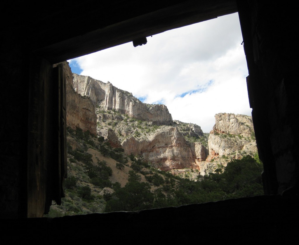 Awesome Marjum cliffs as seen from the hermit's cabin.