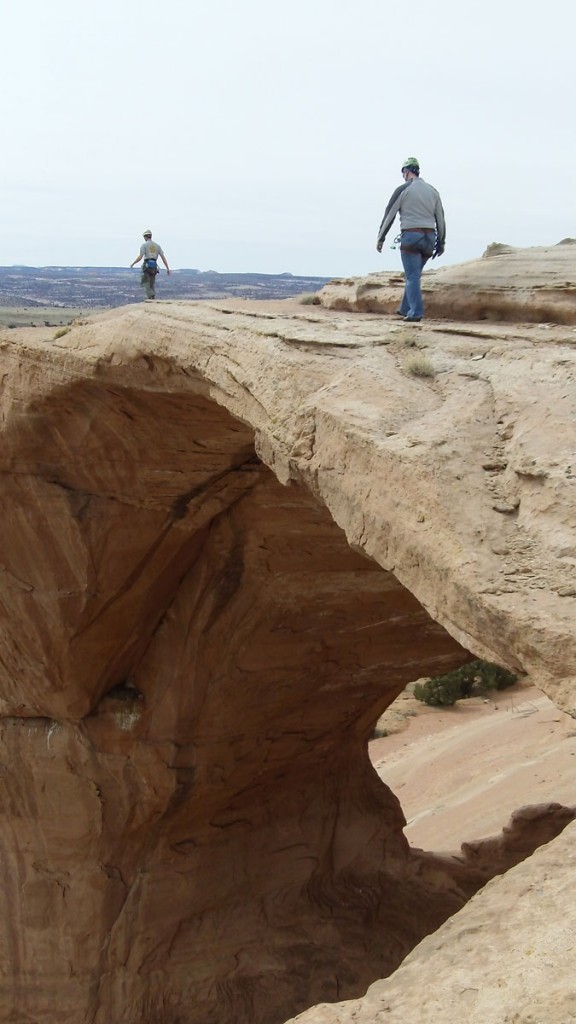 On top of the formation with the arch below. On top of the formation with the arch below.