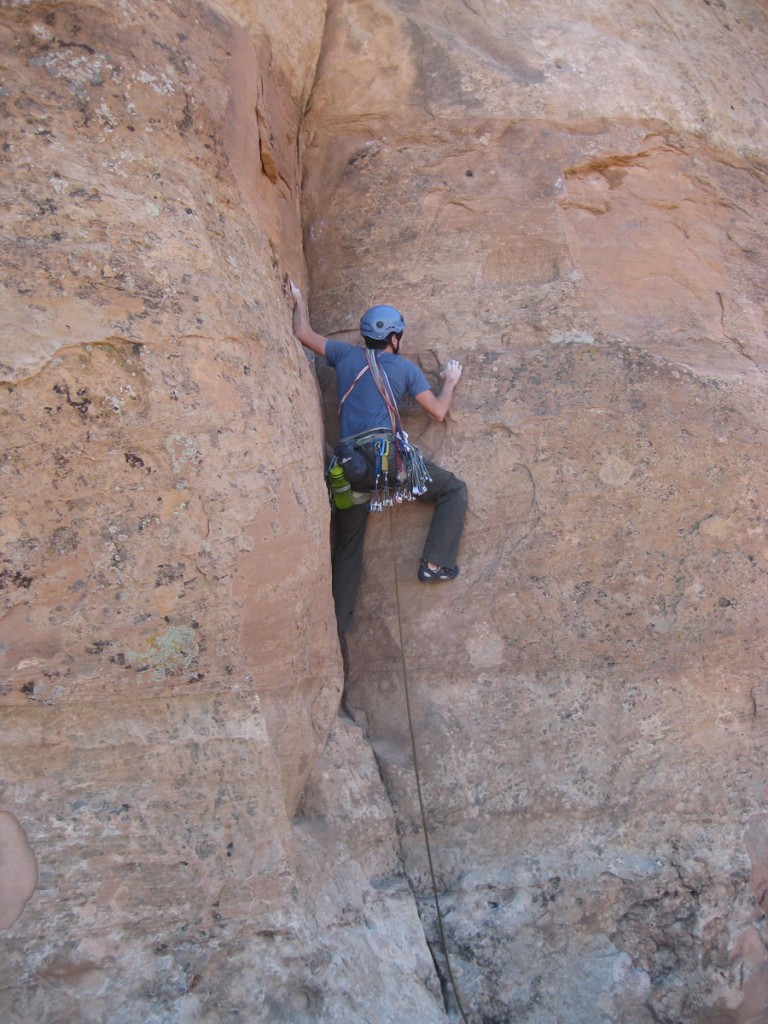 Me climbing pitch 4.