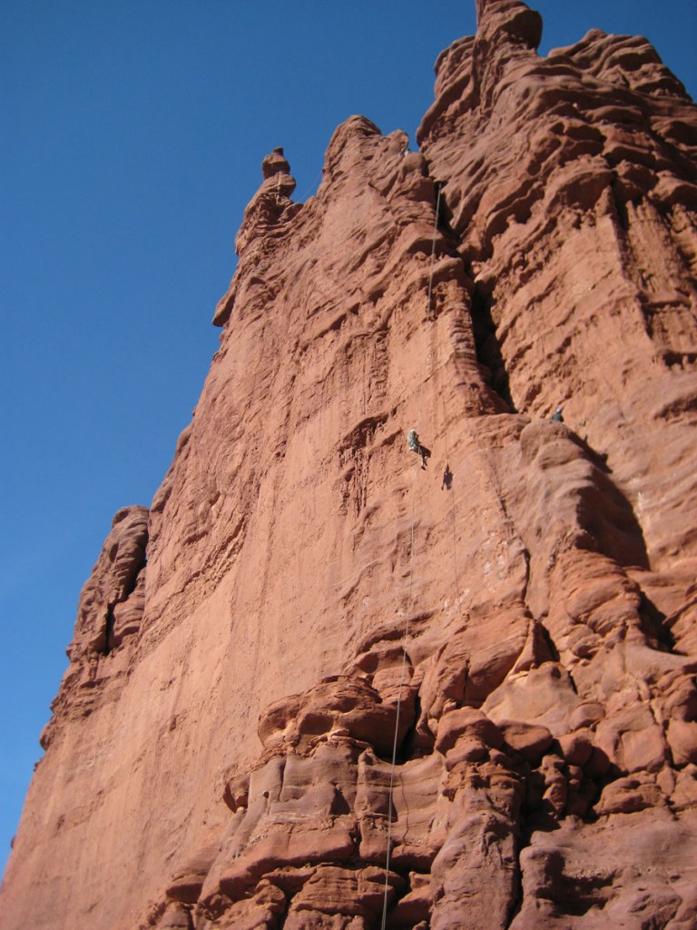 Jonny rappelling. Jonny rappelling.