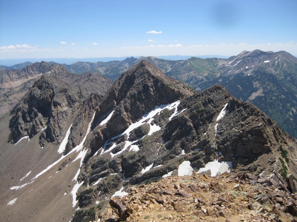 Looking over to Dromedary Peak (left) and Sunrise Peak (right) from the top of Twin Peaks.