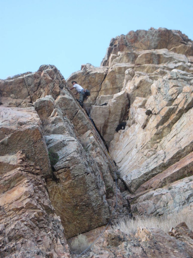 Finishing off the traverse under the roof. Finishing off the traverse under the roof.